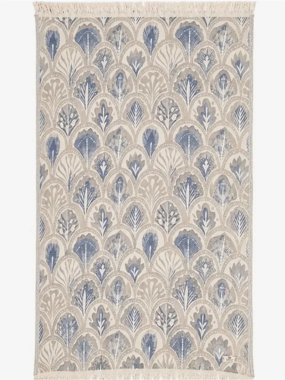 4 Succulents Carolina Blue Woven Cotton 2-in-1 Travel Decor Anthropologie